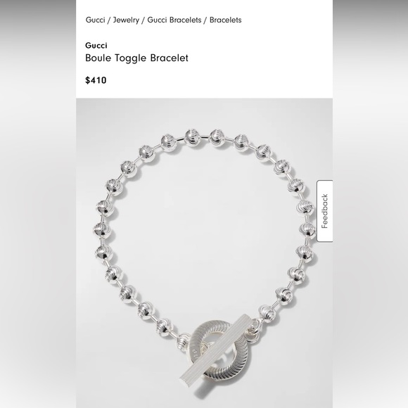 Gucci boule toggle bracelet silver - Picture 1 of 14